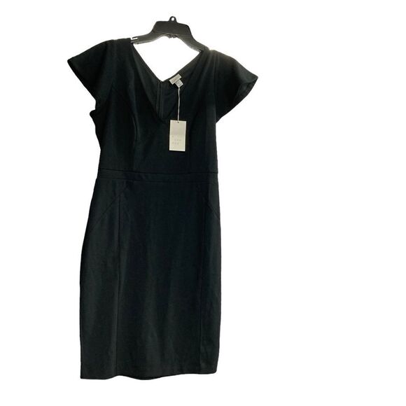 a.new.day Women’s Black Bodycon Dress Cap sleeves Size Small - Picture 1 of 11